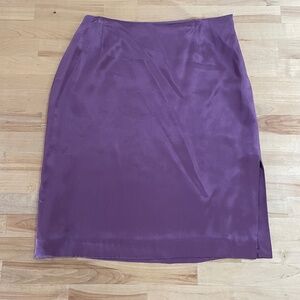 Parallel silk skirt